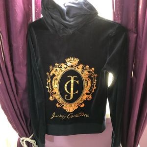 Juicy Couture Dark Blue Velour Jacket- Size M!!